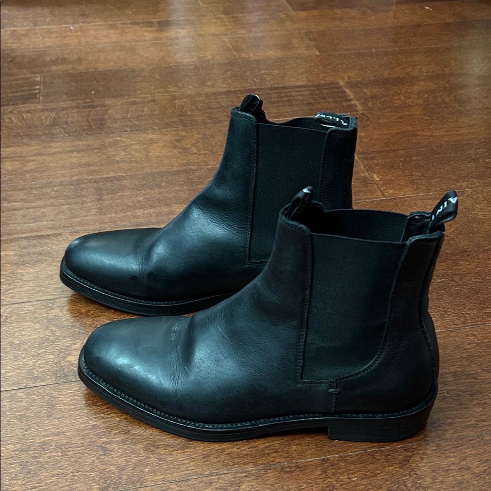 All Saints “Eli” Black Leather Chelsea Boots, Perfect Shoe Work to Play, Size 40 - Picture 12 of 16